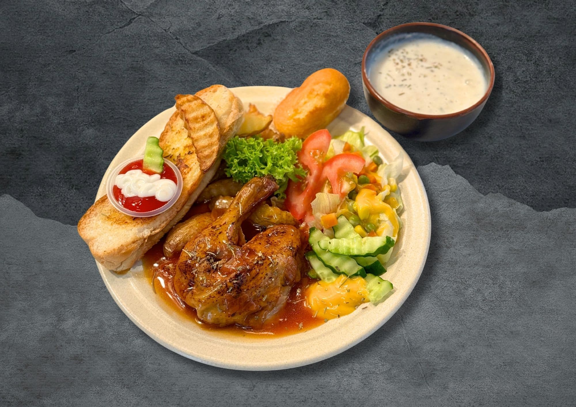 Roasted ¼ Chicken Platter